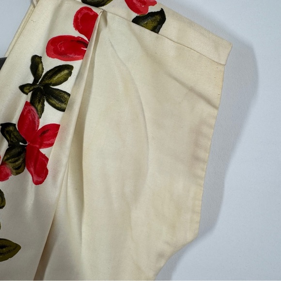 HawaiianTogs Vintage Cream Floral Maxi Dress Cotton Hibiscus Print Size 14 - Picture 5 of 15